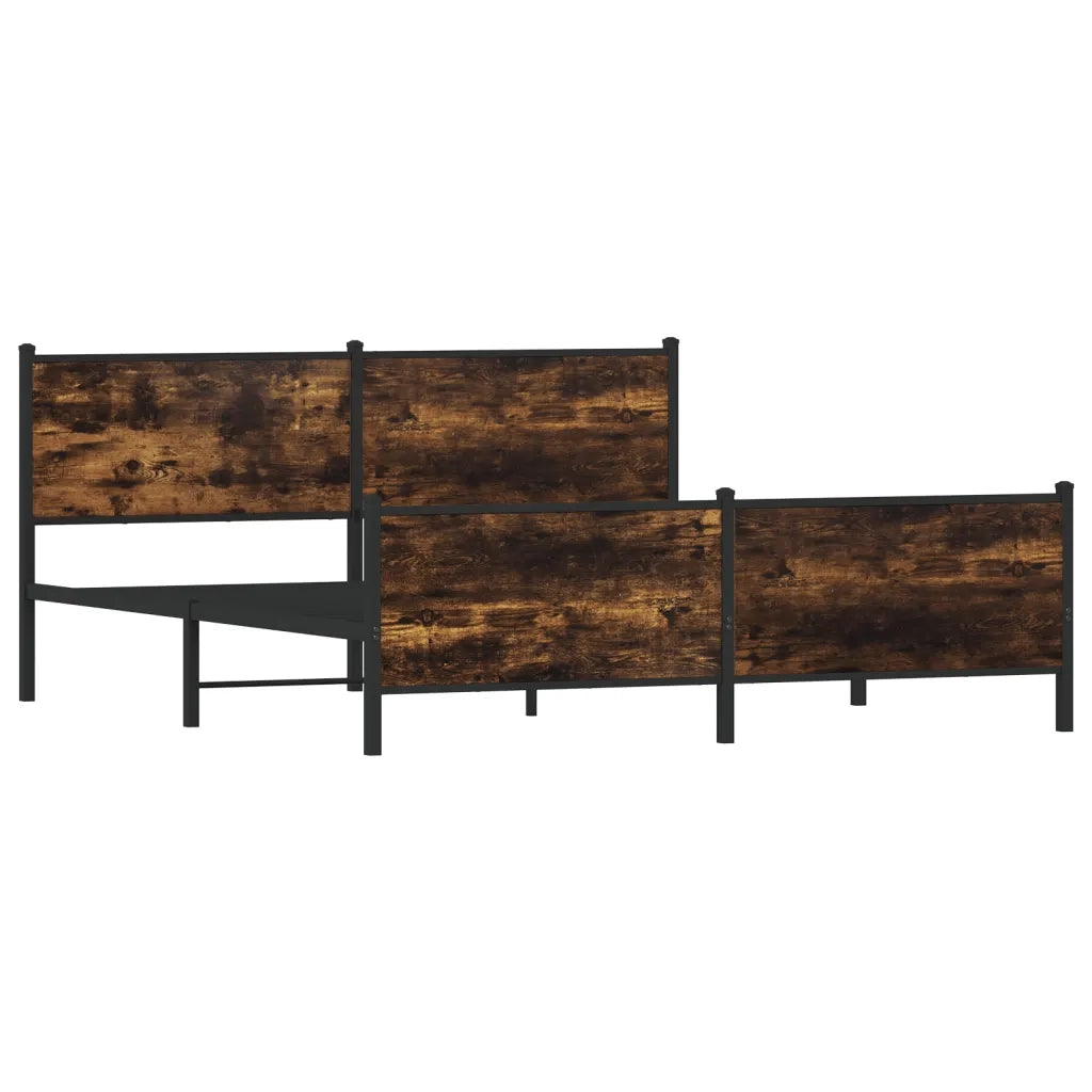 Giroletto senza Materaso in Metallo Rovere Fumo 183x213 cm