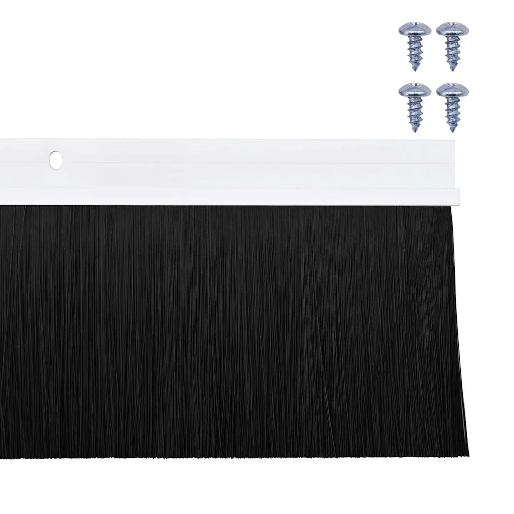 Spazzole per porte a vite 2 pcs Bianco 100 cm Lega di alluminio