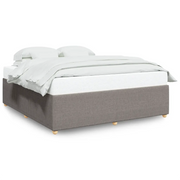 Letto matrimoniale | Letto per adulti | Giroletto senza Materasso Tortora 200x200 cm in Tessuto
