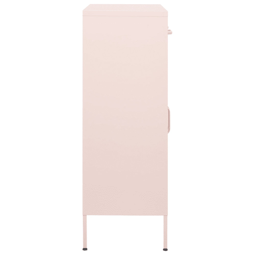 Armadietto Rosa 80x35x101,5 cm in Acciaio 336157