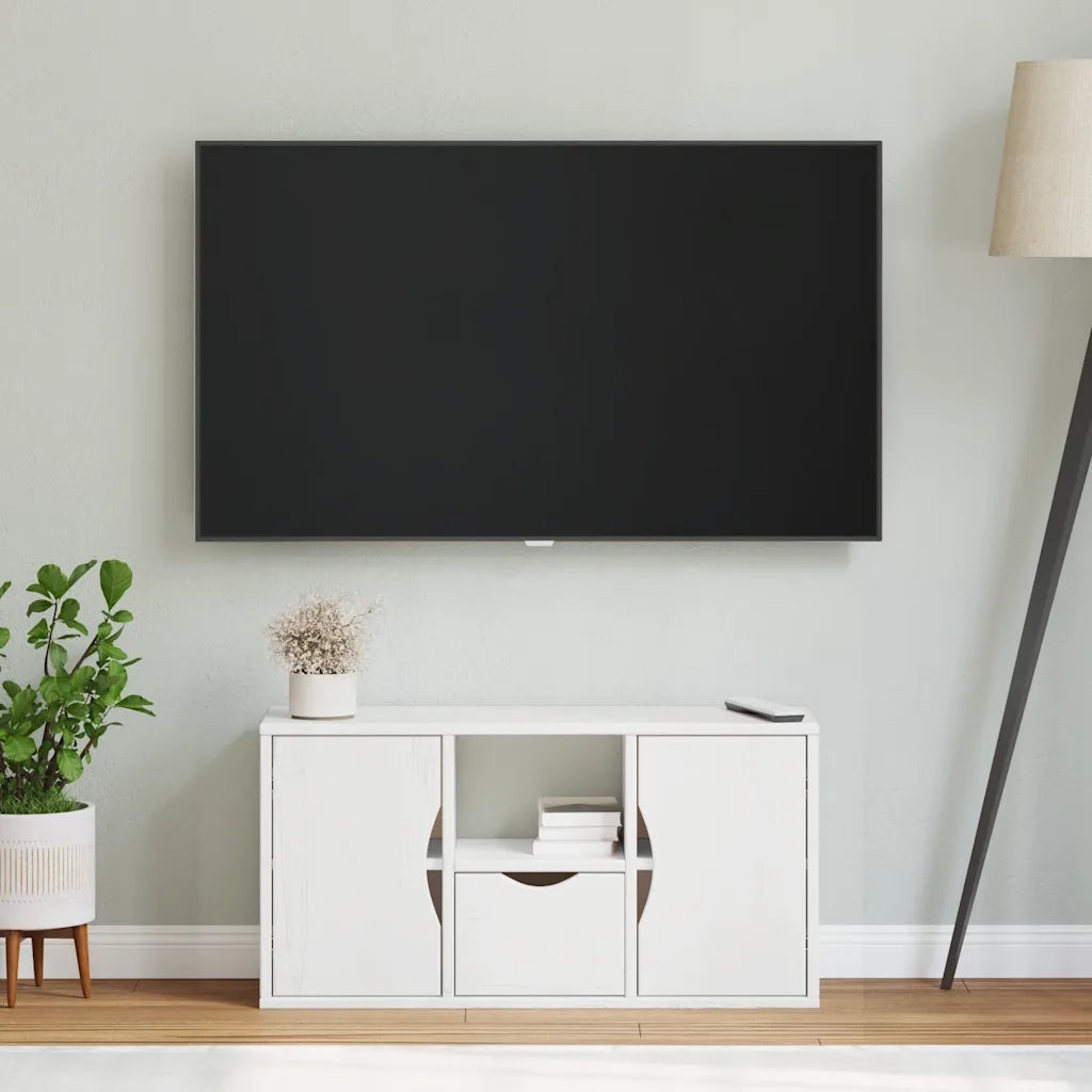 Mobile Porta TV con Cassetto ODDA Bianco 79x24x40 cm 4103606