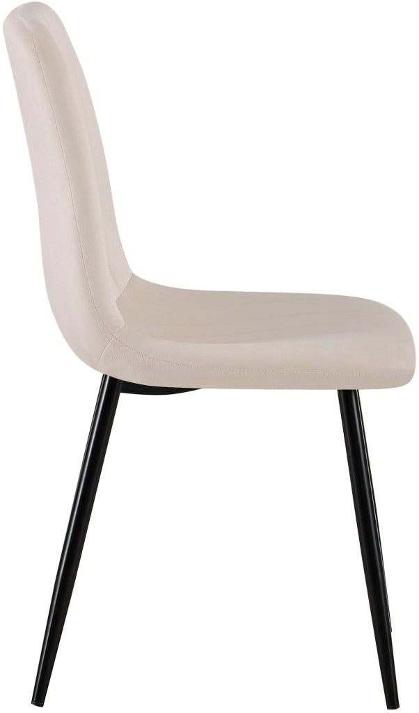Set di 4 sedie Dijon crema,Velluto
