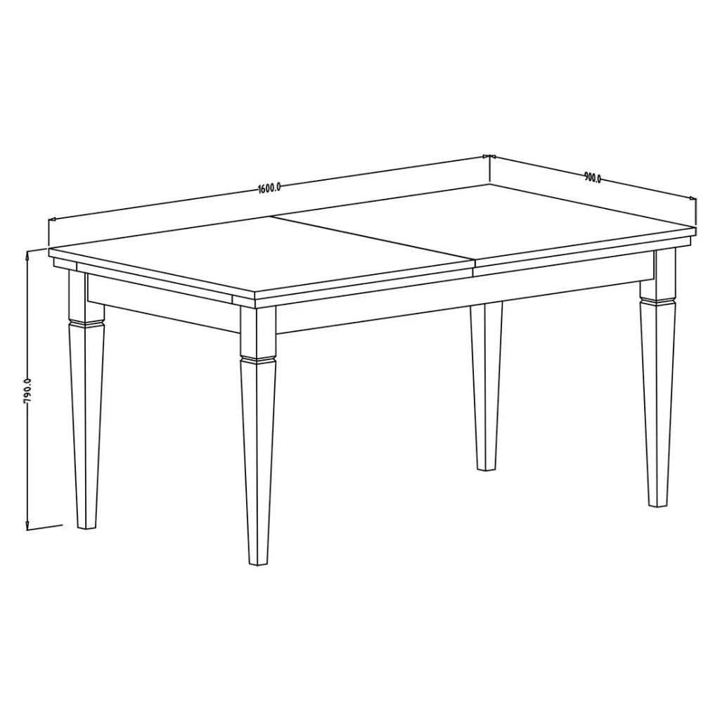 Tavolo estensibile fino a 240cm per sala da pranzo Collezione ASSIA. Colori verde e quercia.