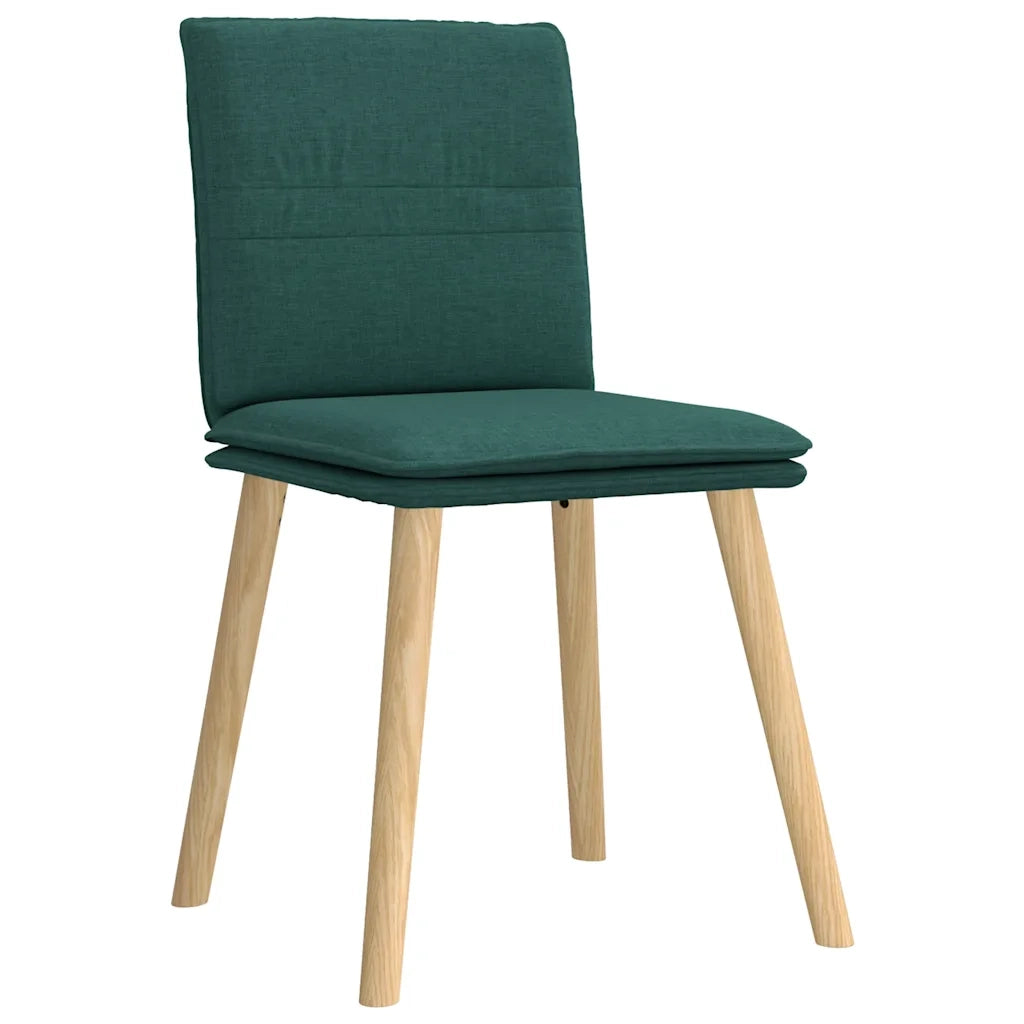 Sedie da Pranzo 4 pz in Tessuto Verde Scuro 3315360