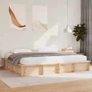 Struttura del letto Marrone 200 x 200 cm Pino massello 3385703