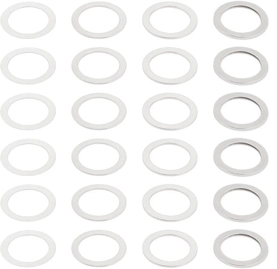 Set di Spaziatori in Acciaio - 40 pezzi - Diametro esterno 7mm - Diametro interno 5mm - Spessore 0,1mm/0,2mm/0,3mm/0,5mm - Resistenti e Corrosione-resistenti - Anelli di Spaziatura