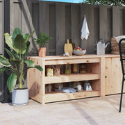 Mobile da Cucina da Esterno-Armadio da cucina 106x55x64 cm Legno Massello di Pino