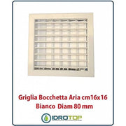 Griglia regolabile con telaio e serranda bianca 160x160 mm vecam