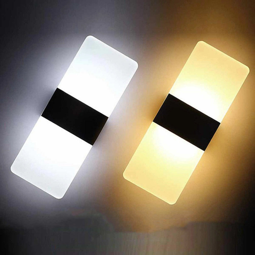 Trade Shop - Applique Cubo A Led Da 12w In Vetro Faretto Da Parete Muro Luce Per Interni Ip20 -