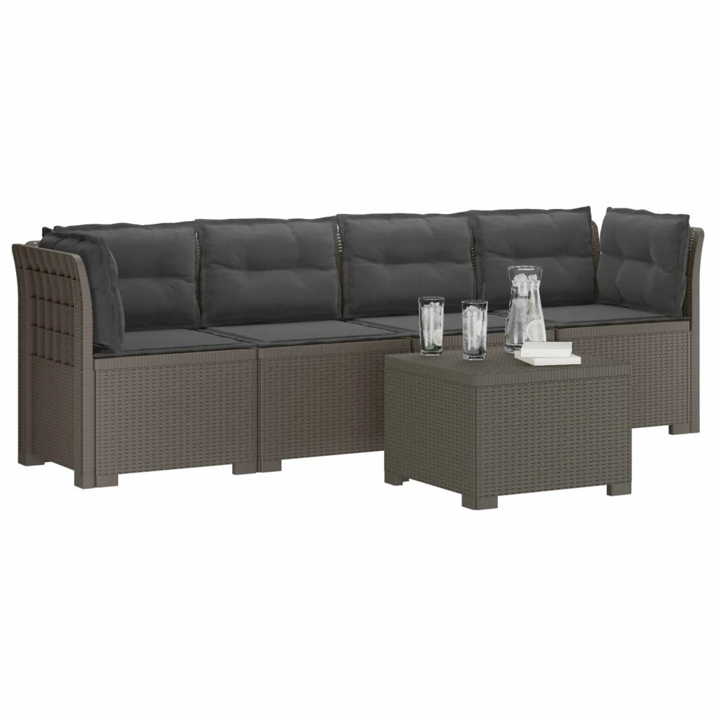 Divano da Giardino a 4 Posti con Cuscini in Stile Rattan PP 3443883