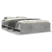 Letto matrimoniale | Letto per adulti | Giroletto Grigio Cemento 120x200 cm in Legno Multistrato