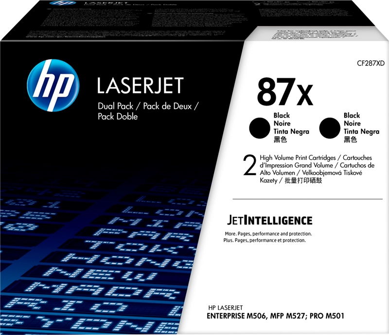 HP Confezione da 2 cartucce toner nero originale ad alta capacità LaserJet 87X