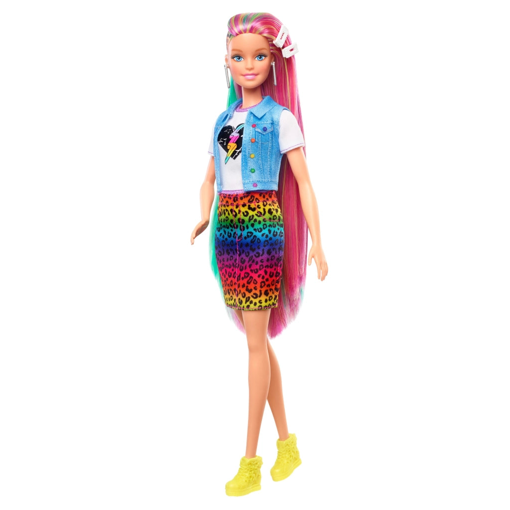 Barbie ​ - Capelli Multicolor con capelli con funzione cambia colore, include 16 accessori alla moda; 3+ Anni