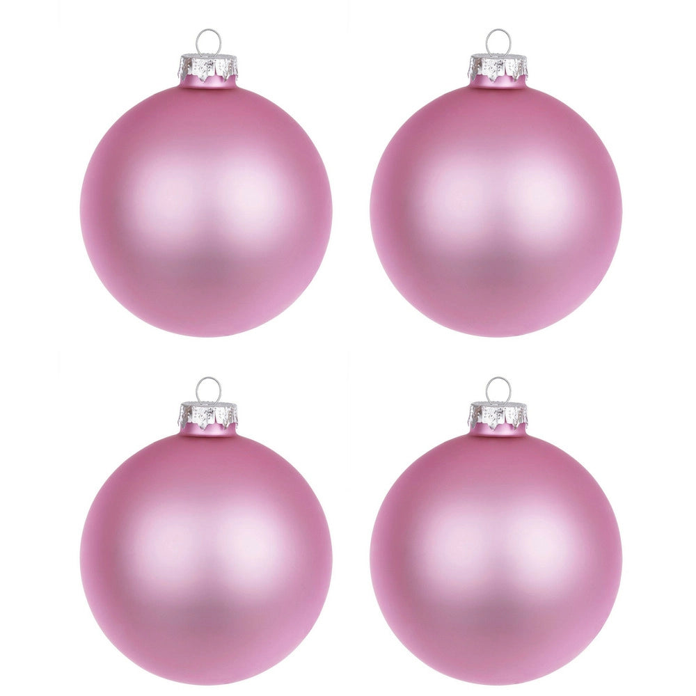 Pallina di Natale Rosa Opaco in Vetro Addobbi Albero Diametro: 100 mm