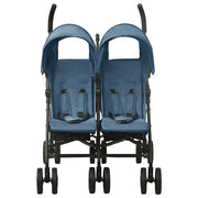 Passeggino Gemellare Blu Marino in Acciaio 10238