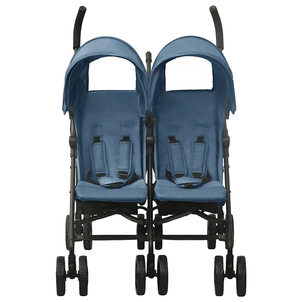 Passeggino Gemellare Blu Marino in Acciaio 10238