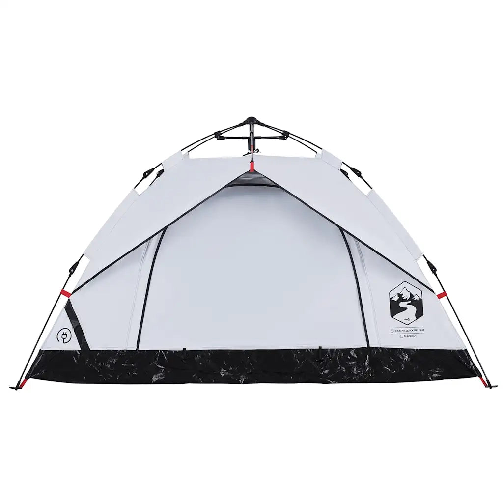 Tenda 3 Persone Bianca in Tessuto Oscurante a Rilascio Rapido
