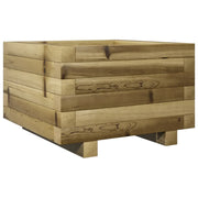 Fioriera | Cassetta per fiori | Vaso da Giardino 40x40x26,5 cm in Legno di Pino Impregnato