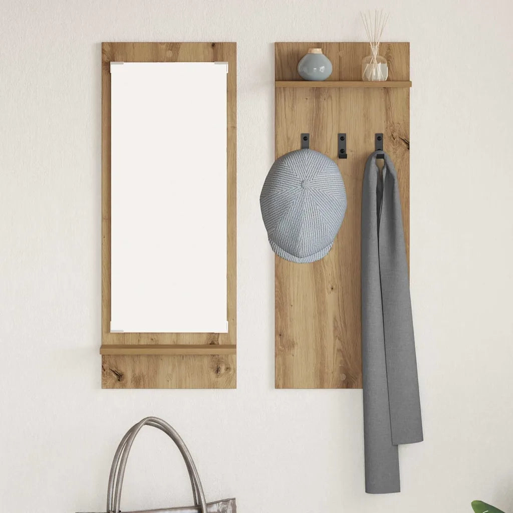 Appendiabiti a muro Rovere artigianale 70 x 10 x 90 cm 874530