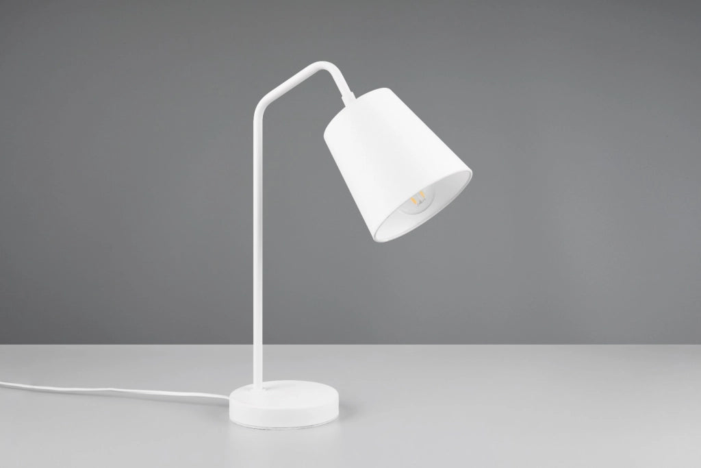 Lampada da tavolo bianca con paralume E27 Buddy RL