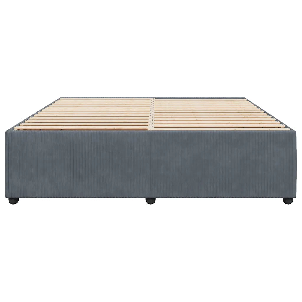 Giroletto senza Materasso Grigio Scuro 180x200 cm Velluto 3285025