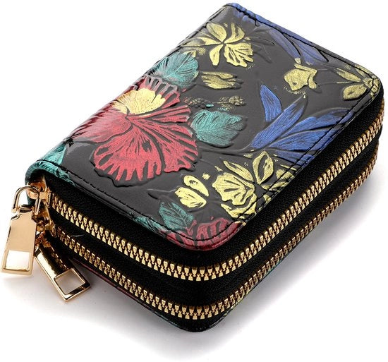 Portafoglio Antimagnetico per Donna, Borsa Portamonete a Doppia Capacità con Cartelle per Carte di Credito, Dimensioni 11 x 8 x 4,5 cm