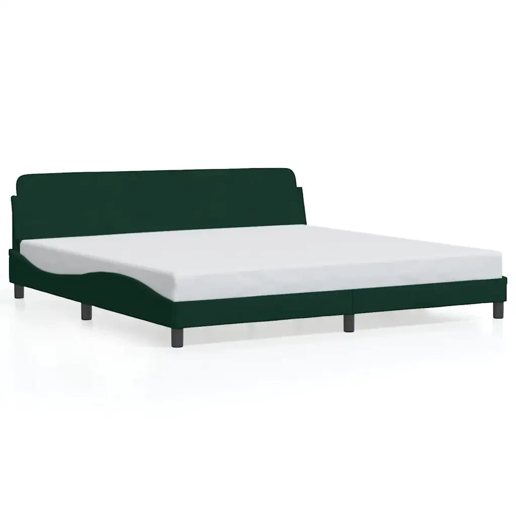 Giroletto con Testiera Verde Scuro 200x200 cm in Vellutocod mxl 113846