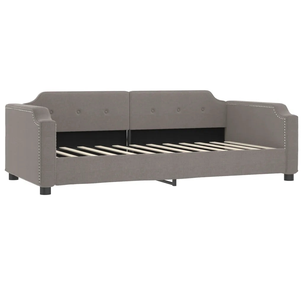 Divano Letto con Materasso Tortora 90x200 cm in Tessuto 3197619