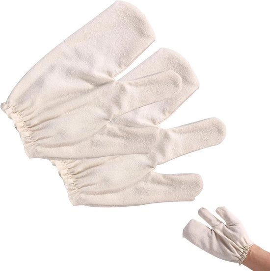Manicure a massaggi con lana di lino ruvida per esfoliazione del corpo - Manicure riscaldabili riciclabili per asciugare la pelle - Unisex - Beige