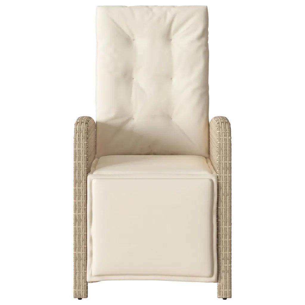 Sedie da Giardino Reclinabili 2 pz con Poggiapiedi Polyrattan 365196
