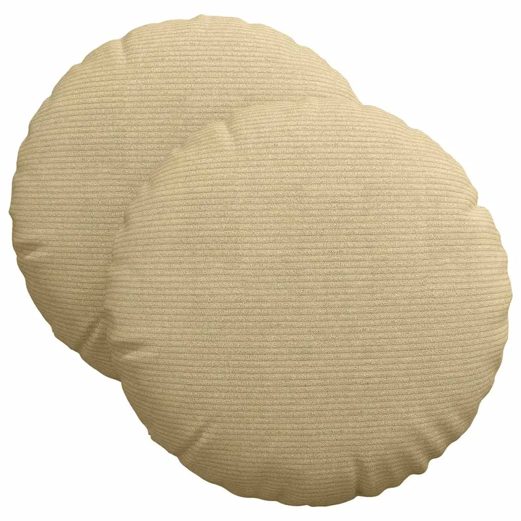 Cuscini per Seduta 2 pz | Cuscini per sedie Grigio Verde ? 40 cm Tessuto in Cords