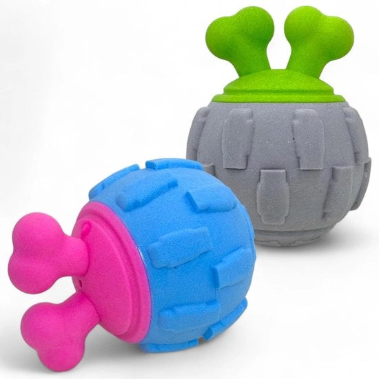Set di palline per cani da gioco in acqua e su terra - 2 pezzi - Facile da pulire - Promuove l'attività fisica - Ideale per l'apporto di energia - Set di giocattoli per cani