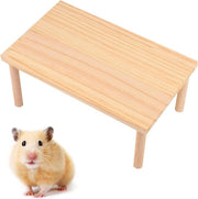 Piattaforma in Legno per Topi e Altri Animali Piccoli - Stand Naturale con Rampe per Gabbie di Topo, Gerbillo, Ratto, Chinocola Accessori