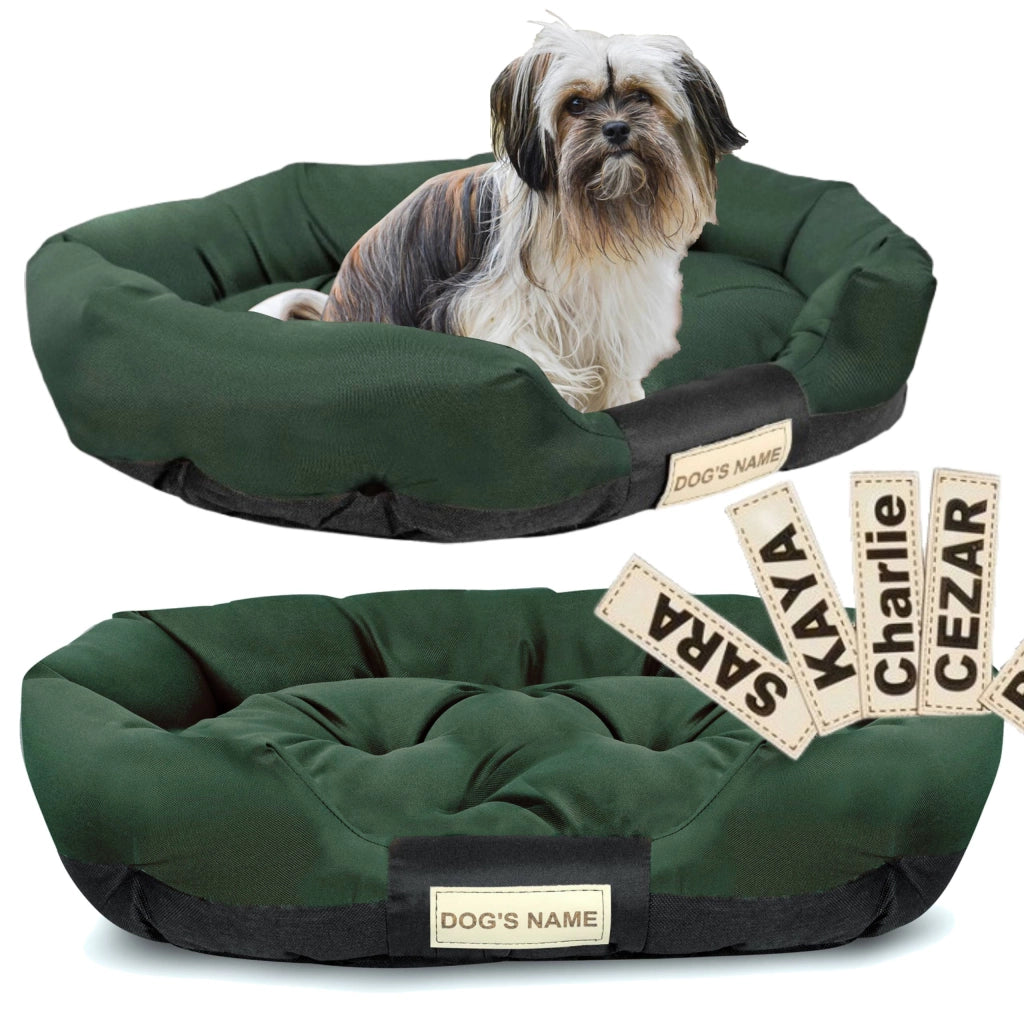 AIO FACTORY XL Letto per cani 115x95 cm Personalizzabile Impermeabile Verde