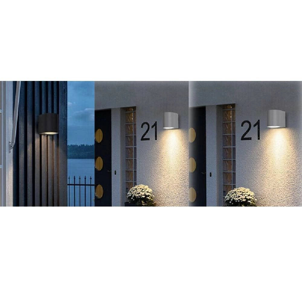 Trade Shop - Applique Moderno A Parete Per Esterno Lampada Giardino Faretto Gu10 Ip65 Es53 -