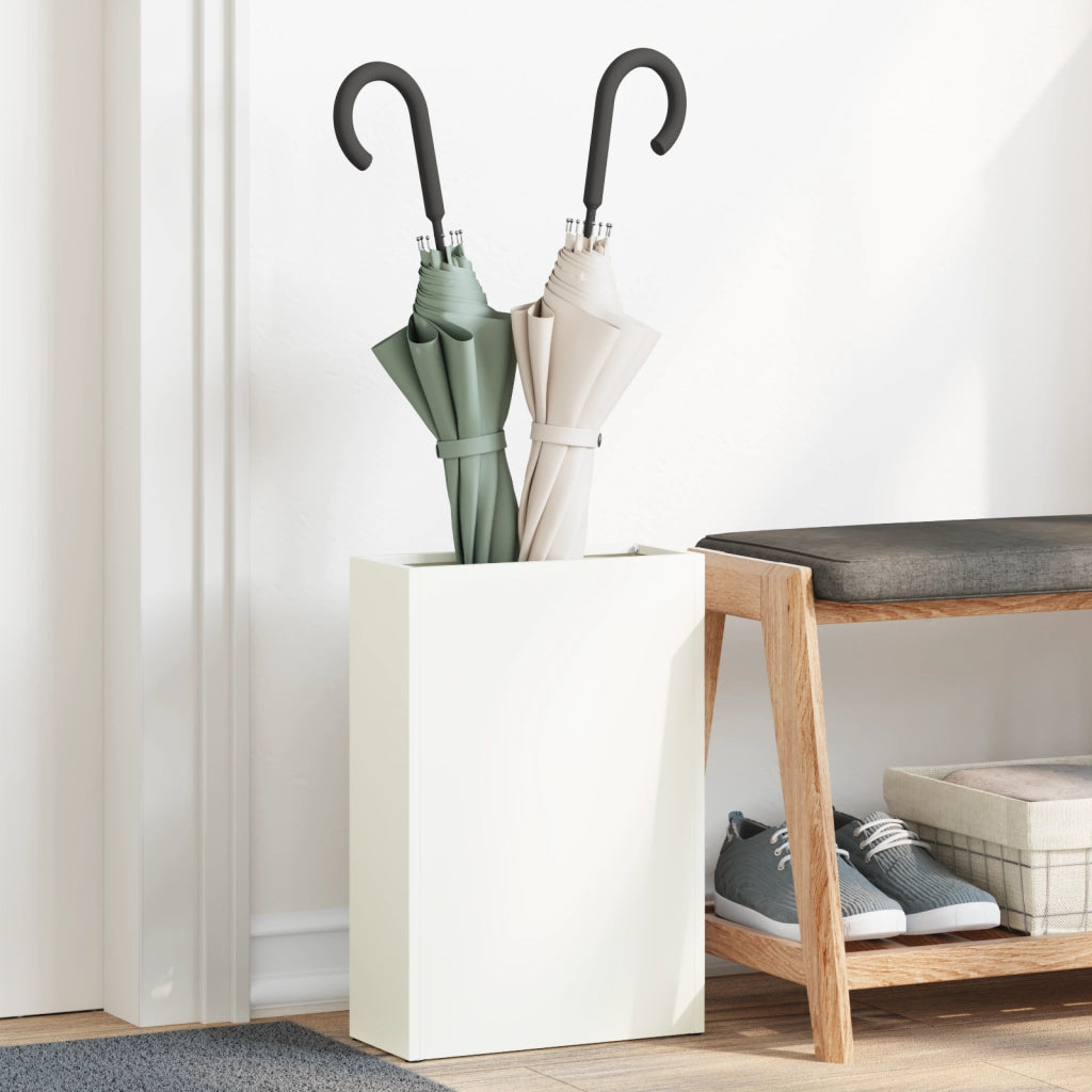 Portaombrelli Bianco Legno Media Stoccaggio Portaombrelli