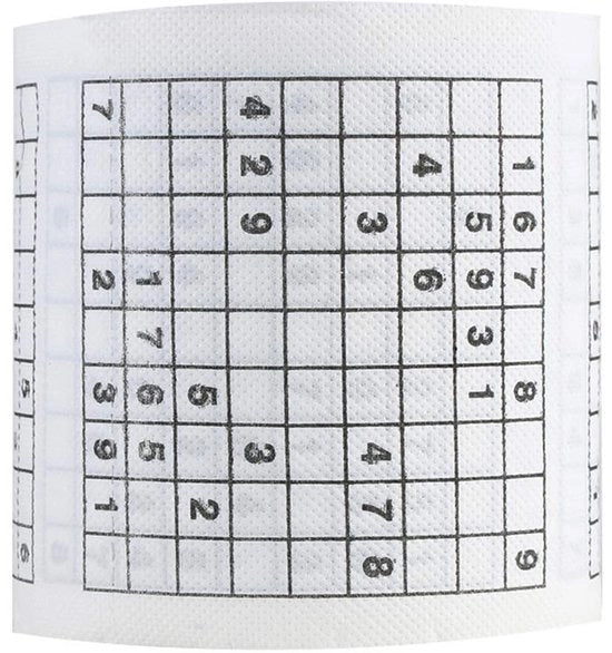 Papier per la carta igienica a doppia strato morbido con Sudoku divertente - decorazione per la stanza da bagno - puzzle per famiglia - regalo unico - stampa resistente all'usura - carta da puzzle