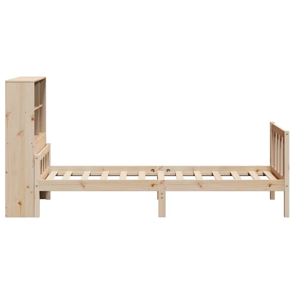 Letto Libreria senza Materasso 90x190 cm Legno Massello Pino 3322119