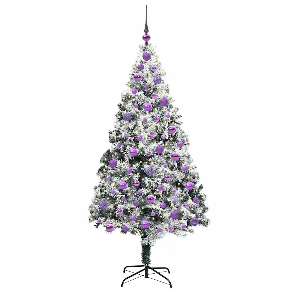 Albero di Natale Artificiale-Albero Natalizio con 300 LED Bianco 180 cm 383344