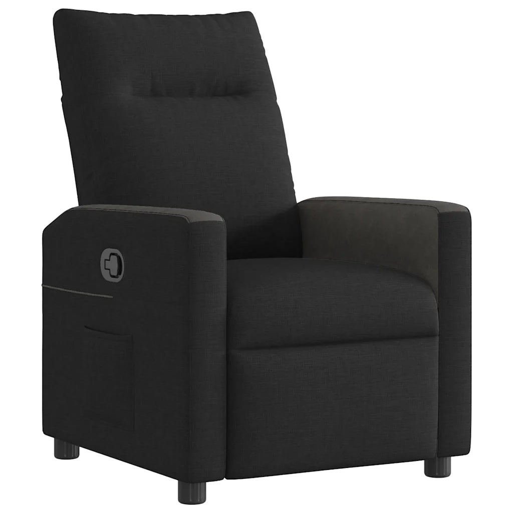 Divano Sedia-Poltrona Reclinabile in Tessuto Nero 600707