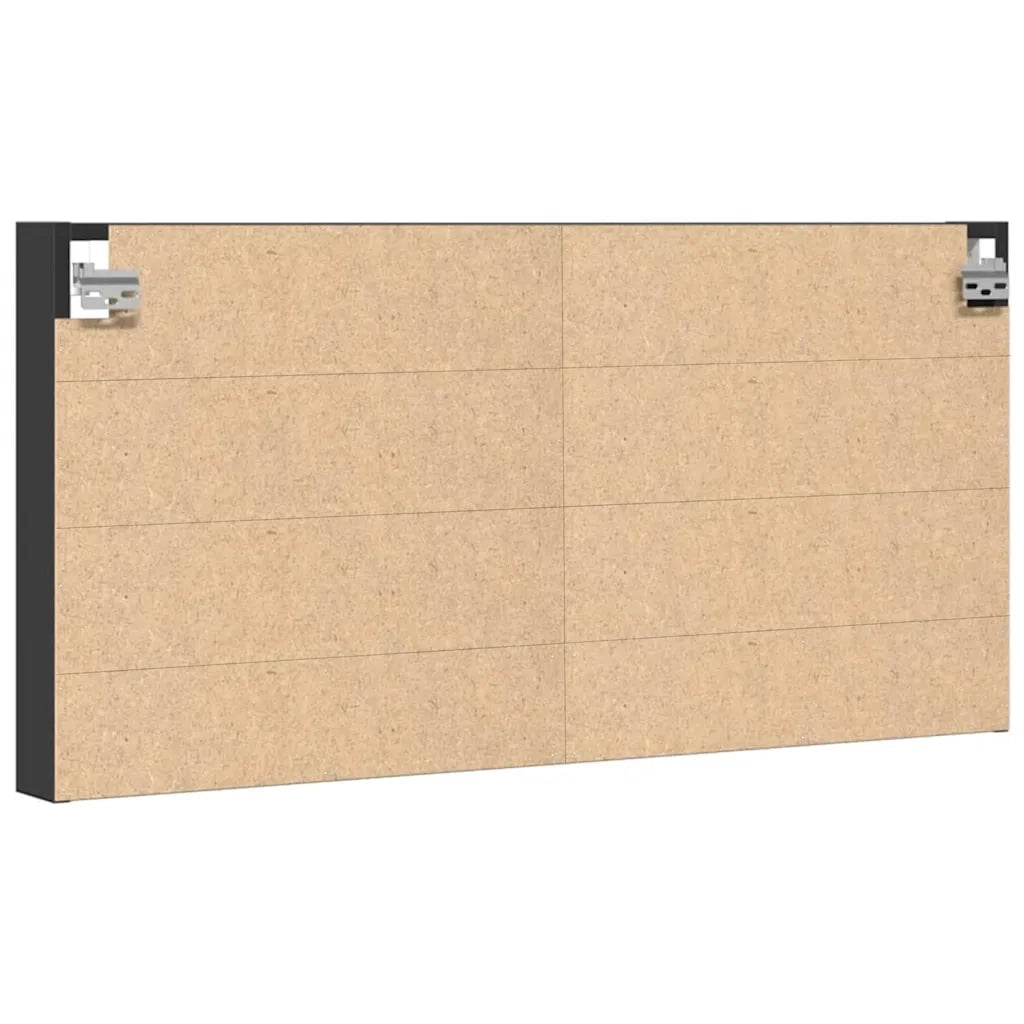 Armadietto con Vetrina Nero 100x8,5x50 cm in Legno Multistrato CFW6240869