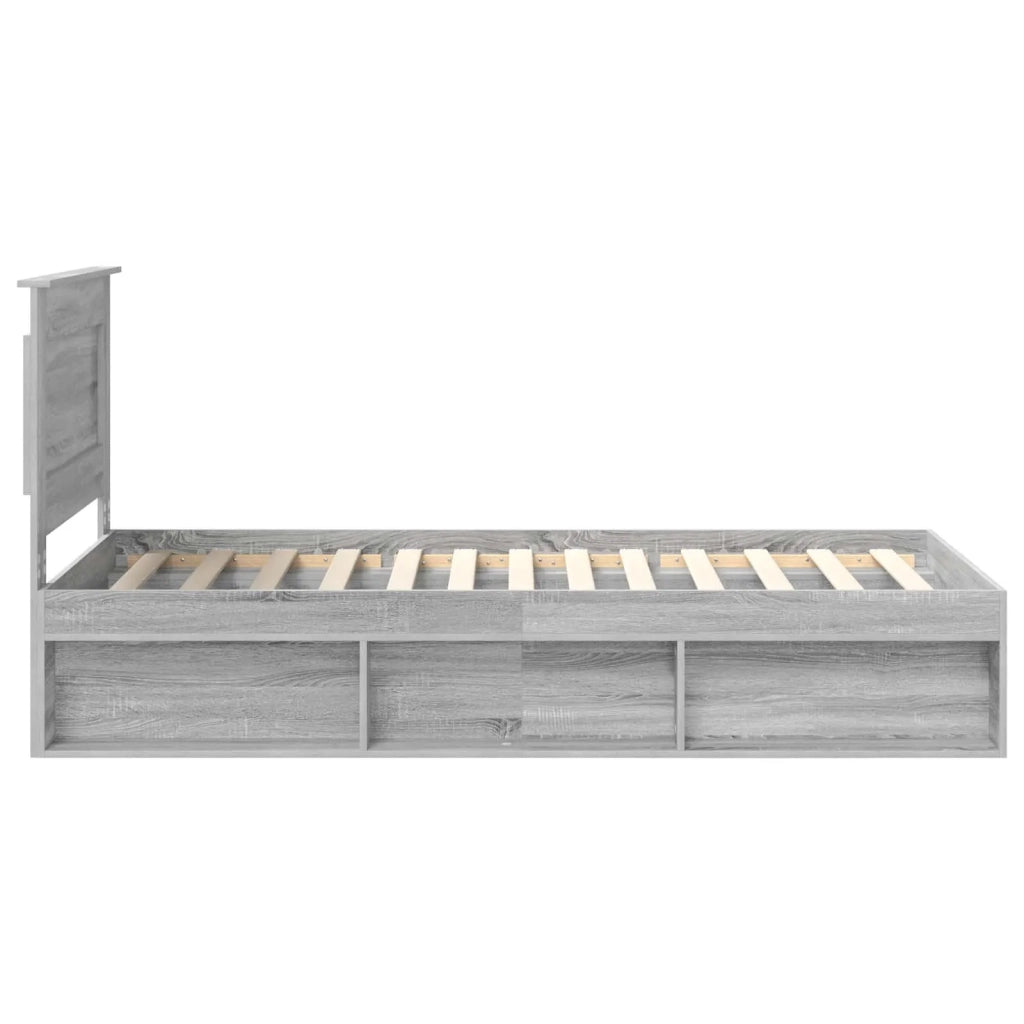 Struttura del letto Grigio Sonoma 100 x 200 cm Pino massello 3410125