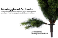 Albero di Natale Artificiale Innevato 240 cm 1196 Rami Verde