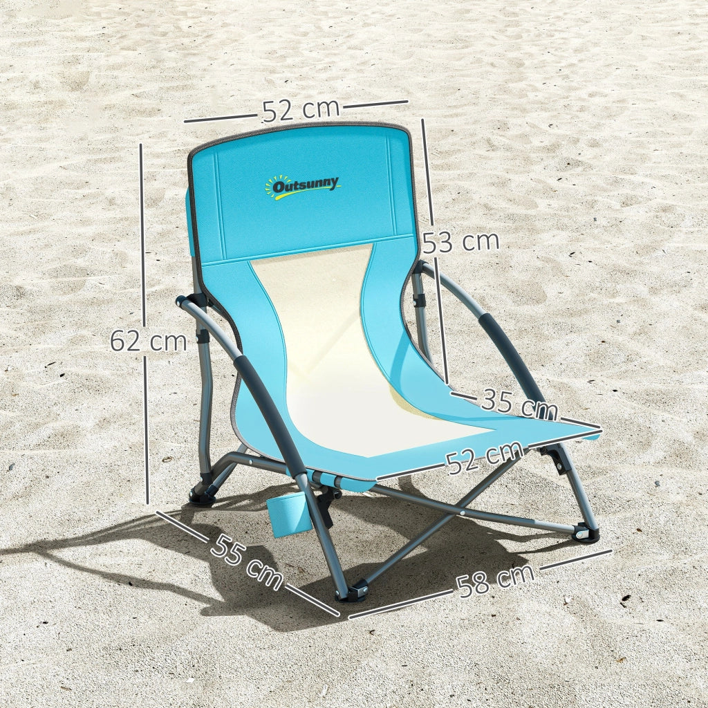 Sedia da giardino pieghevole ¨C zephmum ¨C blu 58x55x62 cm