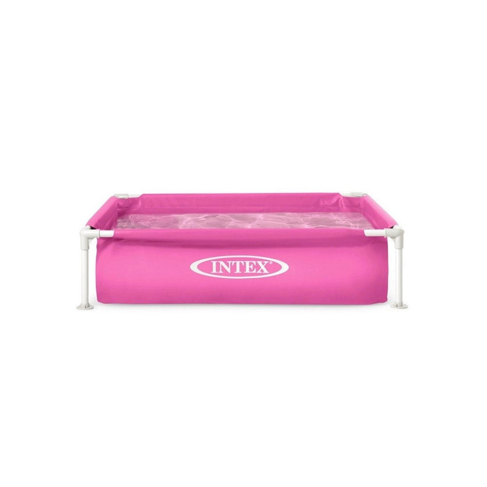 Trade Shop - Piscina Mini Frame Rosa Quadrata Con Telaio 122x122x30 Cm Bambini Estate 57172 -
