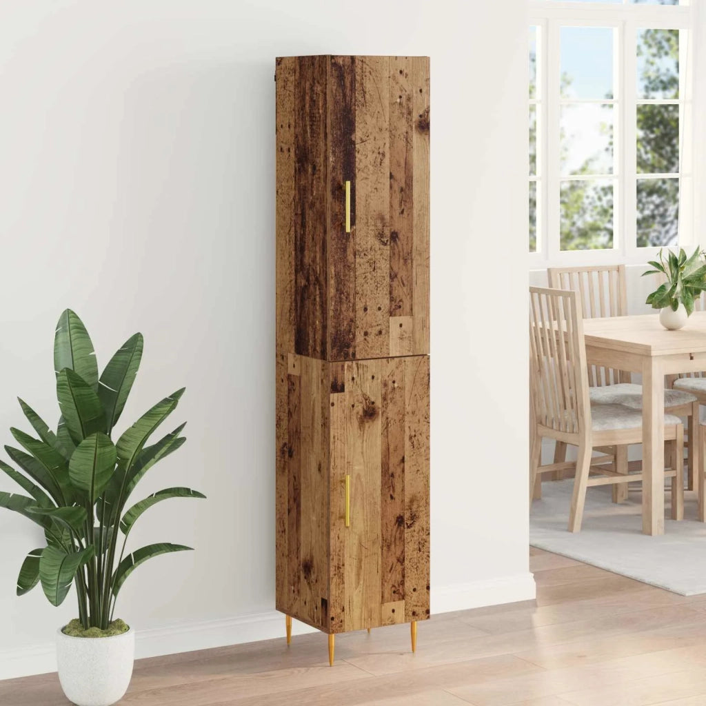 Credenza 2 pcs Legno vecchio Legno multistrato