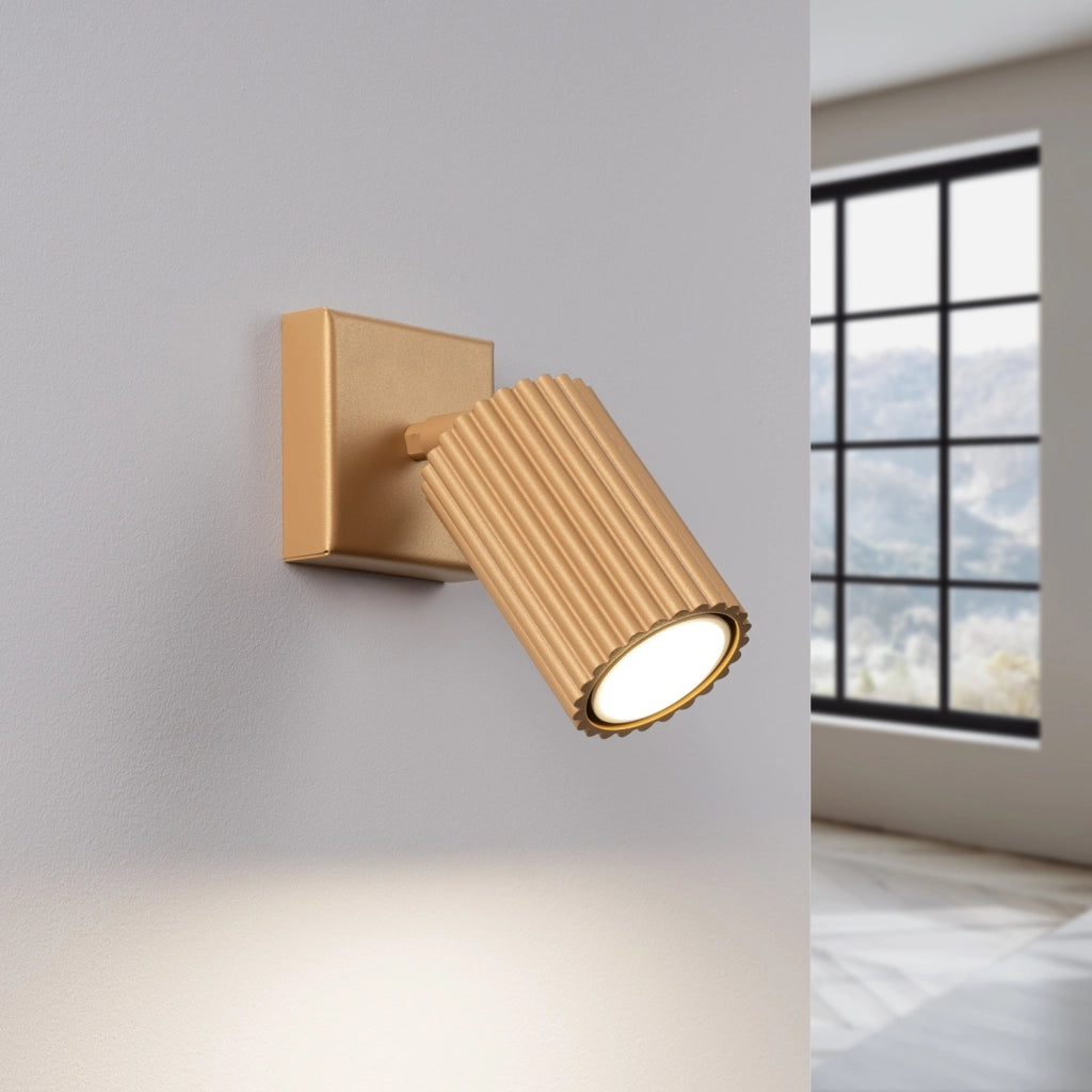 Applique moderna oro orientabile GU10 10W GRAVIO Pure Lume