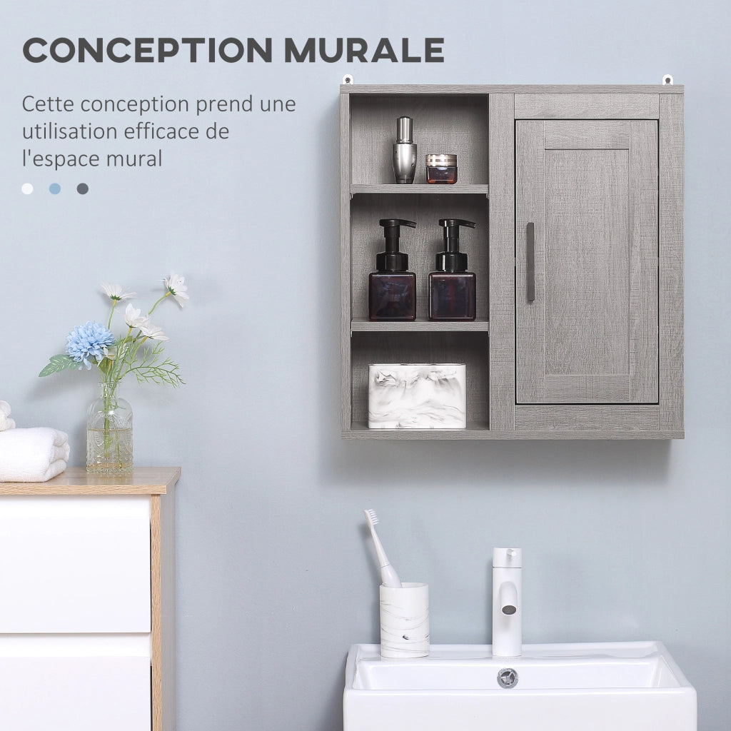 Armadio Bagno Sospeso ¨C Zephmum ¨C Grigio 48x20x50