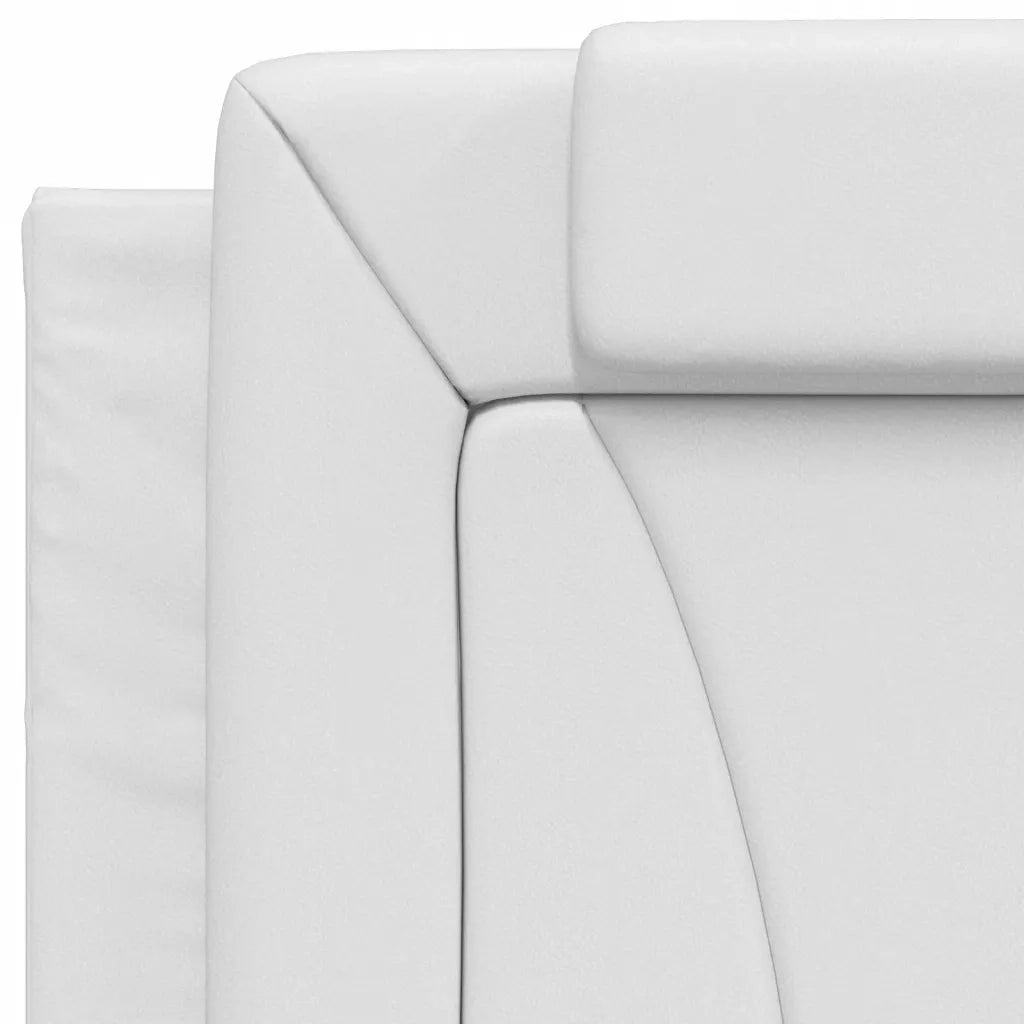 Letto con Materasso Bianco 90x200 cm in Similpelle