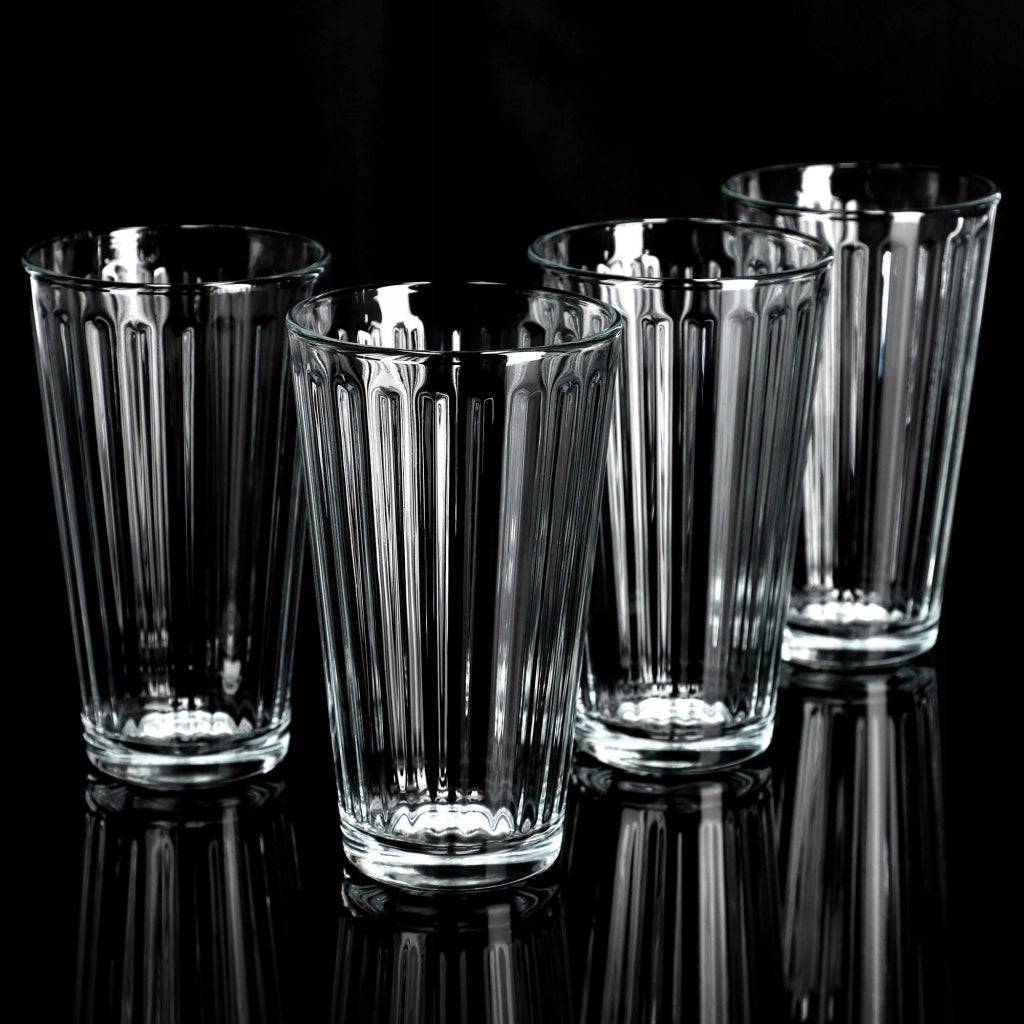 Caraffa in vetro KADAX per bevande da 1,1 l + 6 bicchieri da 360 ml per succhi di frutta